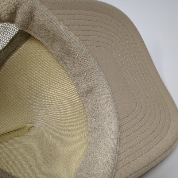 Dog Portrait Snapback Rope Trucker Hat Beige One Size Mesh Back Otto - Picture 8 of 9